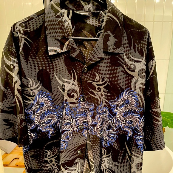 Odo dragon shirt xl flames - Picture 1 of 5